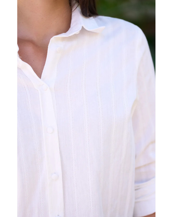 CHEMISE RAYE BRODEE