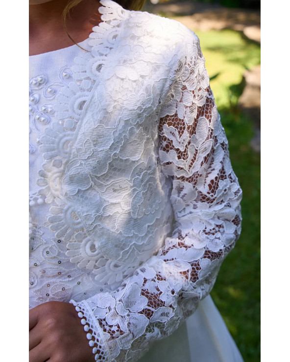 GILET DENTEL FLEUR GIRL
