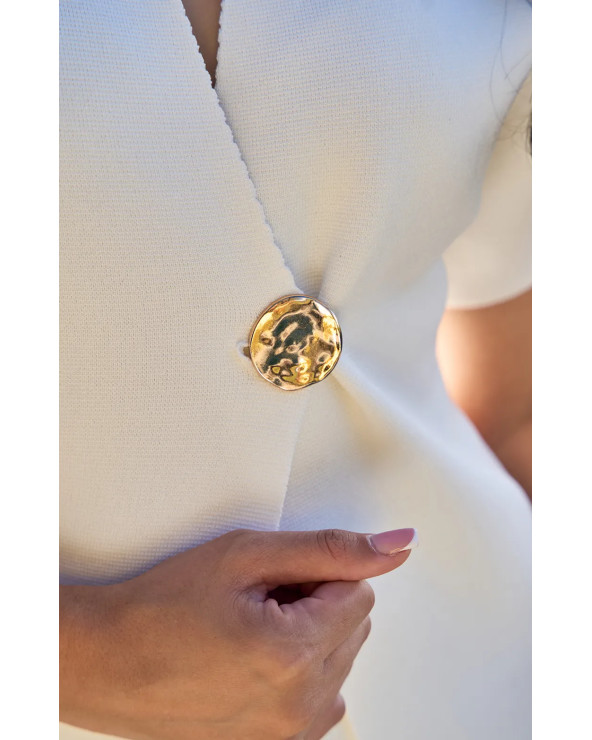 VESTE M COURTE BOUTON OR
