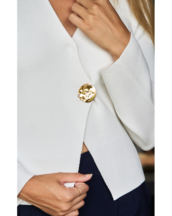 VESTE MAILLE BOUTON OR