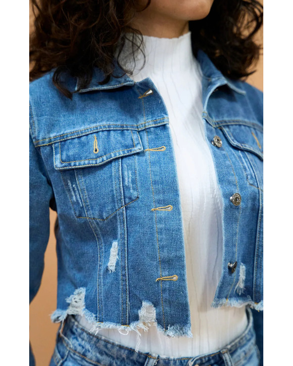 VESTE JEANS DECHIRE 2K25