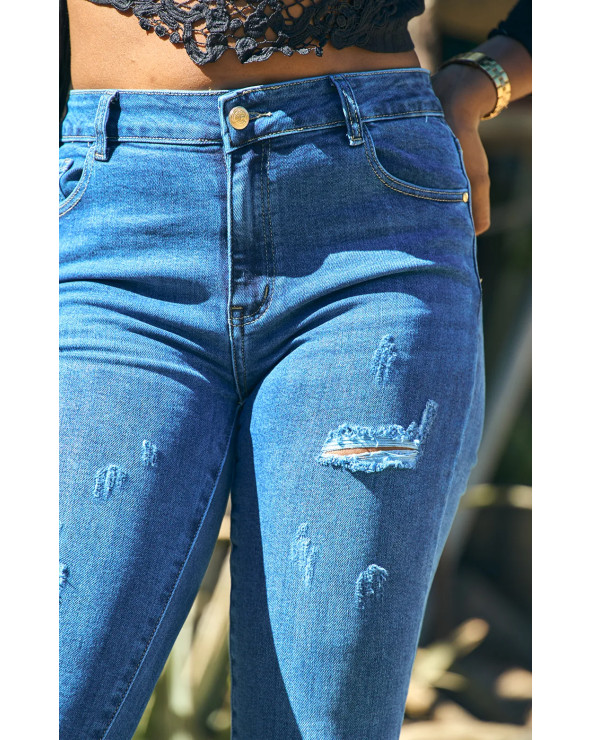 JEANS SLIM DECHIRE